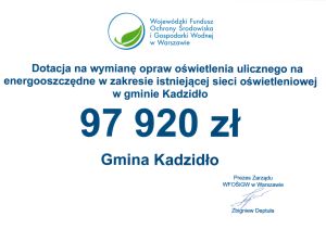 Gmina Kadzidło z kolejnym wsparciem finansowym