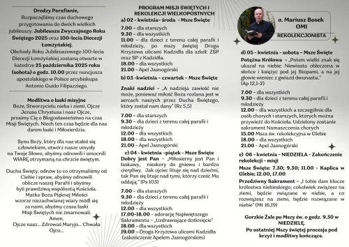 Program Misji Świętych i Rekolekcji Wielkopostnych