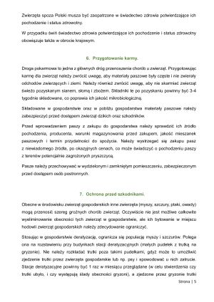 Najważniejsze zasady bioasekuracji gospodarstwa rolnego utrzymującego bydło część 5.