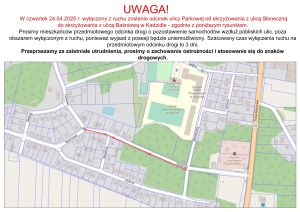 Utrudnienia w ruchu drogowym.