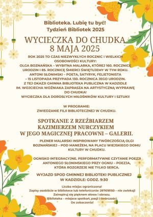 Plakat wycieczki do Chudka