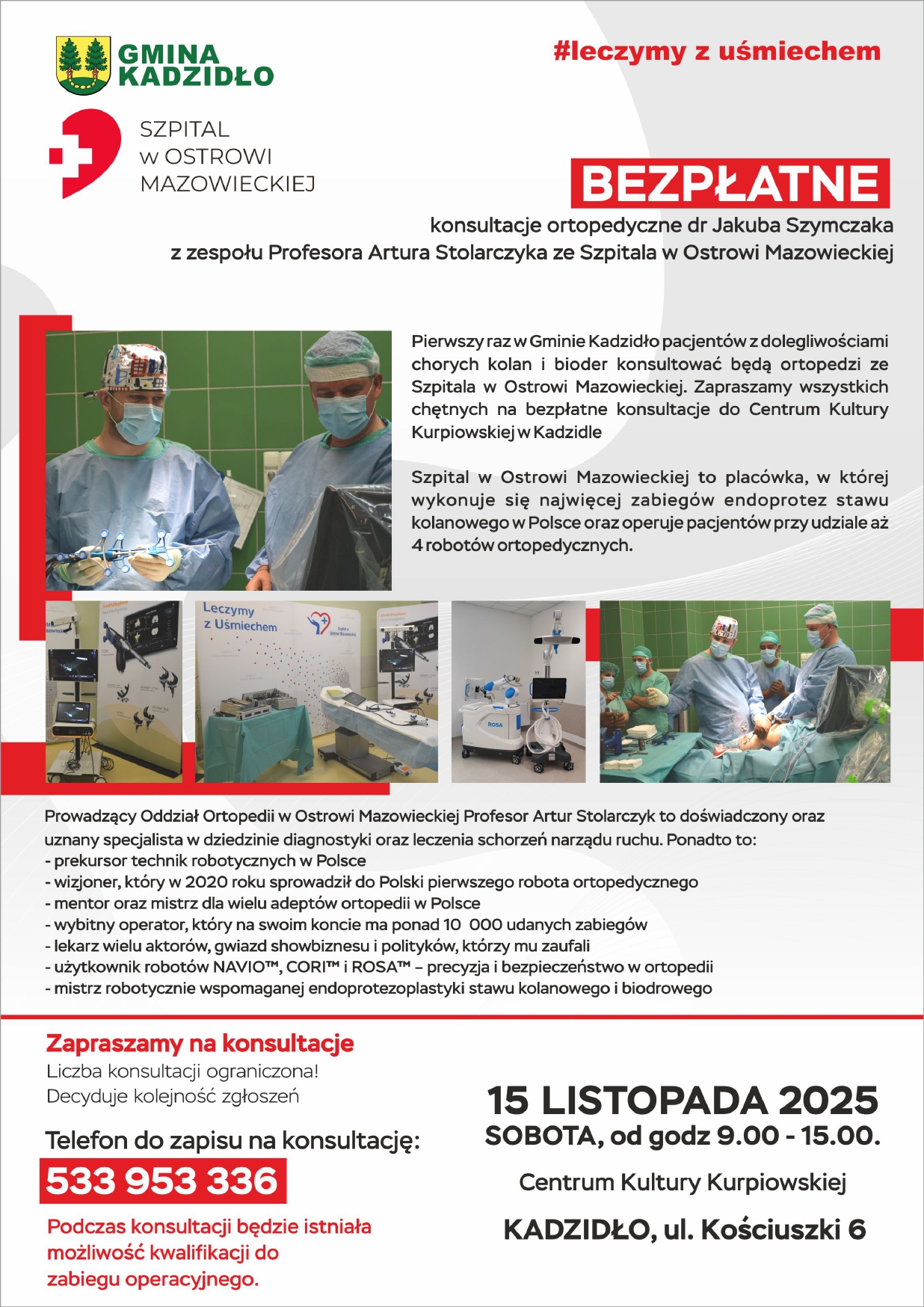 Zapraszamy na BEZPŁATNE konsultacje ortopedyczne
