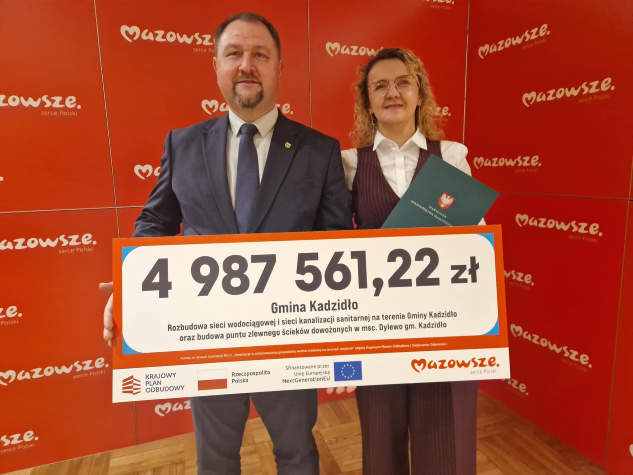 Prawie 5 mln zł  z KPO dla gminy na rozbudowę sieci wodno-kanalizacyjnej