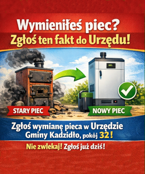 Wymieniłeś piec? Zgłoś ten fakt do Urzędu