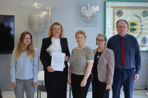 Gabinet stomatologiczny w Szkole Podstawowej w Kadzidle.